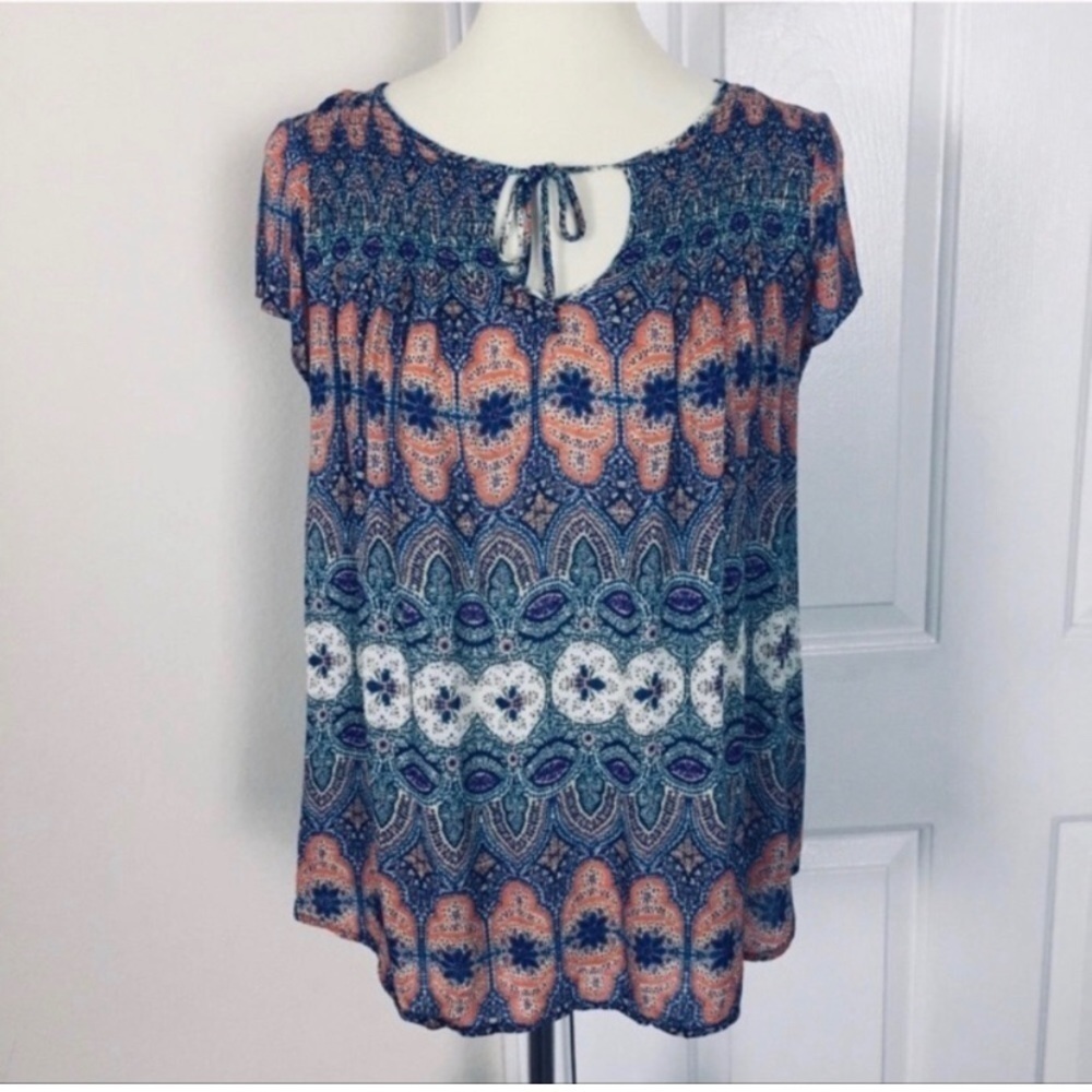 Lucky Brand Boho Blouse Blue Size XS
